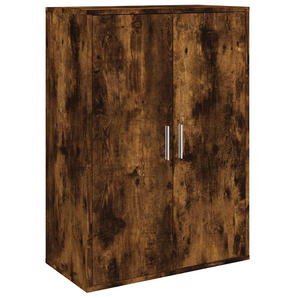 kommoder 2 stk. 60x31x84 cm konstrueret træ røget egetræsfarve