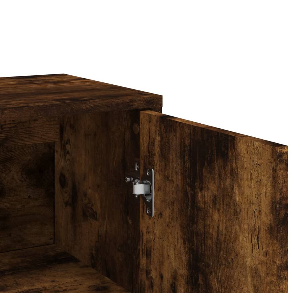 kommoder 3 stk. 60x31x84 cm konstrueret træ røget egetræsfarve