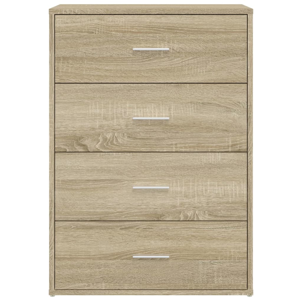 kommoder 2 stk. 60x31x84 cm konstrueret træ sonoma-eg