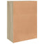 kommoder 2 stk. 60x31x84 cm konstrueret træ sonoma-eg