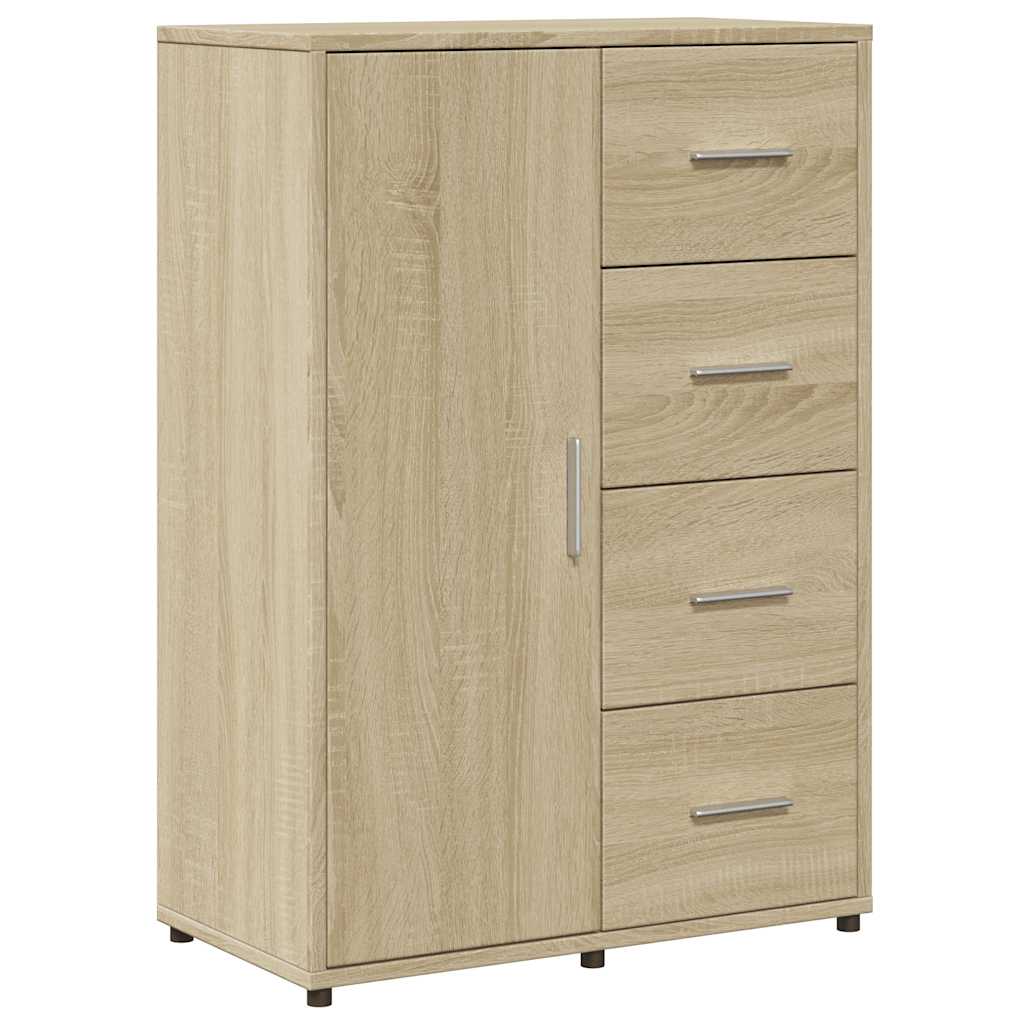kommoder 2 stk. 60x31x84 cm konstrueret træ sonoma-eg