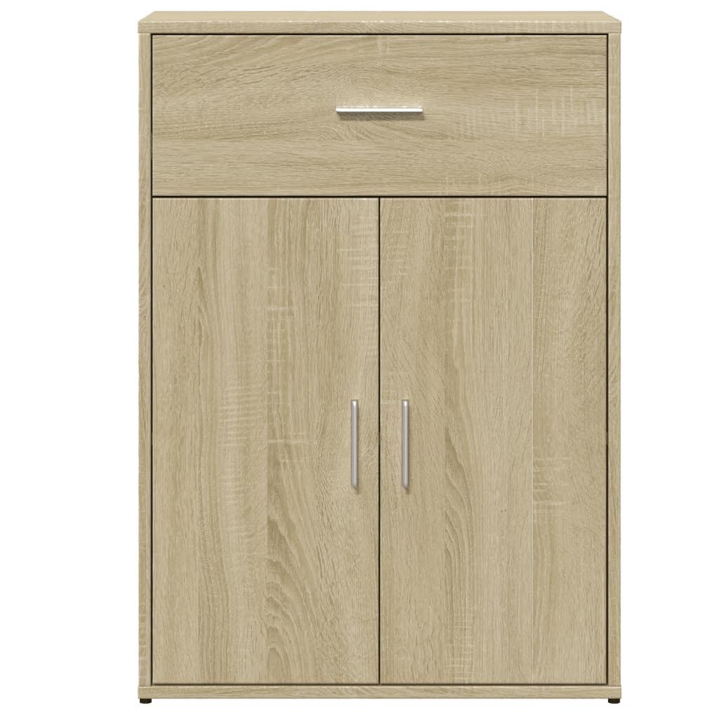 skænke 2 stk. 60x30x84 cm konstrueret træ sonoma-eg