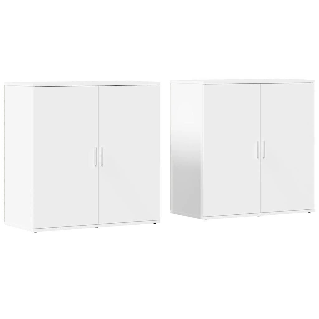 skænke 2 stk. 79x38x80 cm konstrueret træ hvid