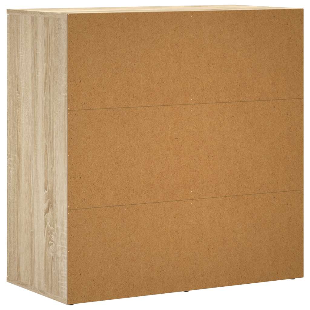 skænke 2 stk. 79x38x80 cm konstrueret træ sonoma-eg