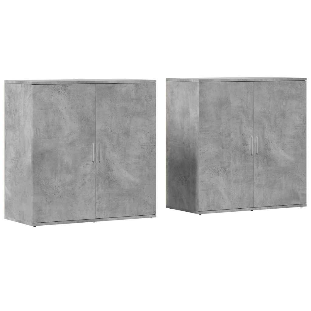 skænke 2 stk. 79x38x80 cm konstrueret træ betongrå