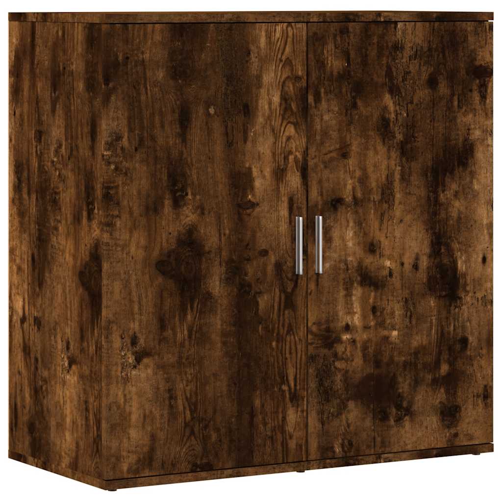 skænke 2 stk. 79x38x80 cm konstrueret træ røget egetræsfarve
