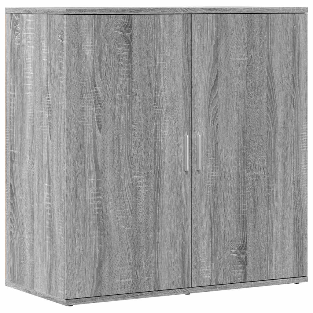 skænke 2 stk. 79x38x80 cm konstrueret træ grå sonoma-eg