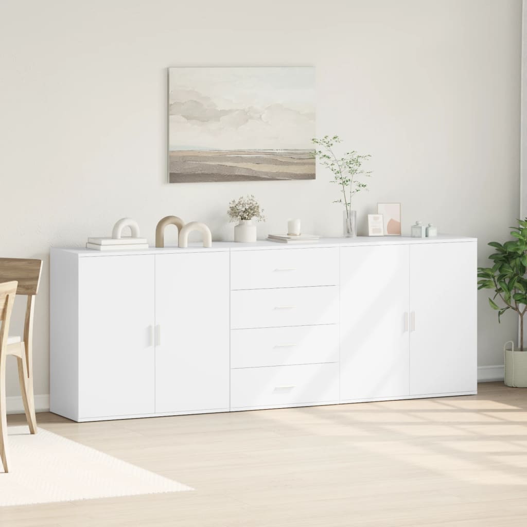 skænke 3 stk. konstrueret træ hvid