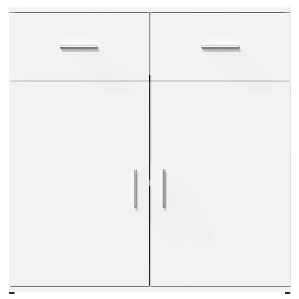 skænke 2 stk. 79x38x80 cm konstrueret træ hvid