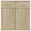 skænke 2 stk. 79x38x80 cm konstrueret træ sonoma-eg