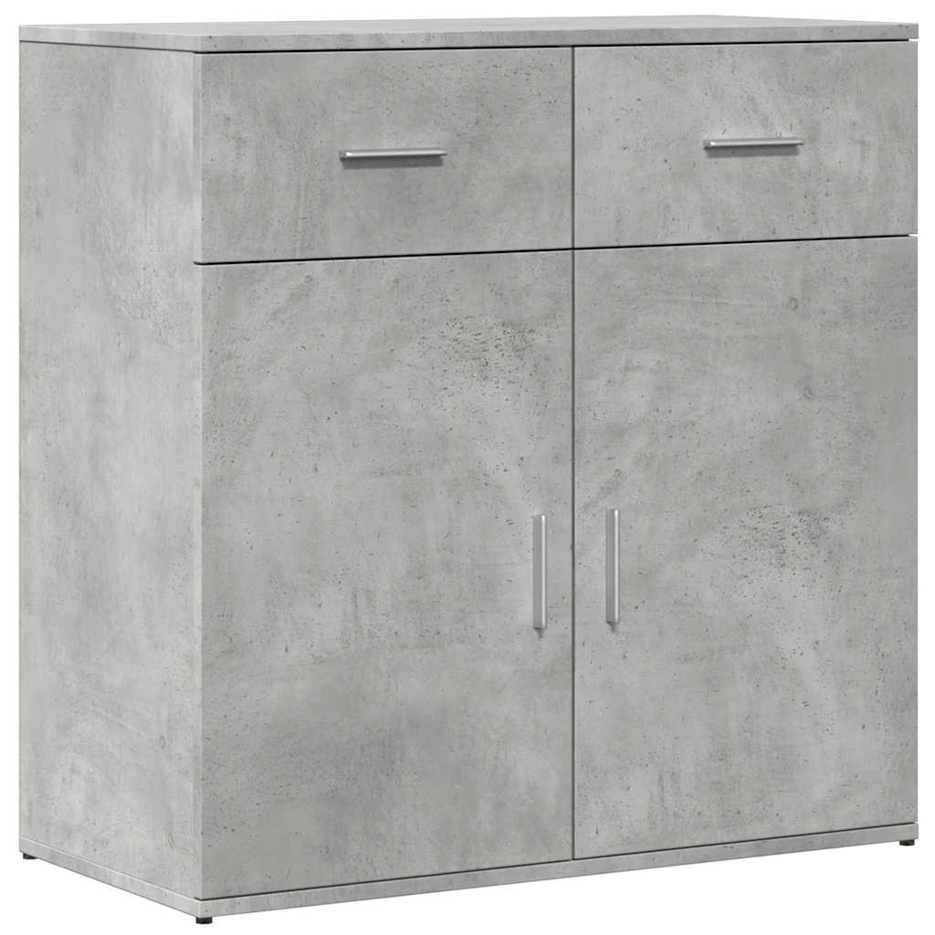skænke 2 stk. 79x38x80 cm konstrueret træ betongrå