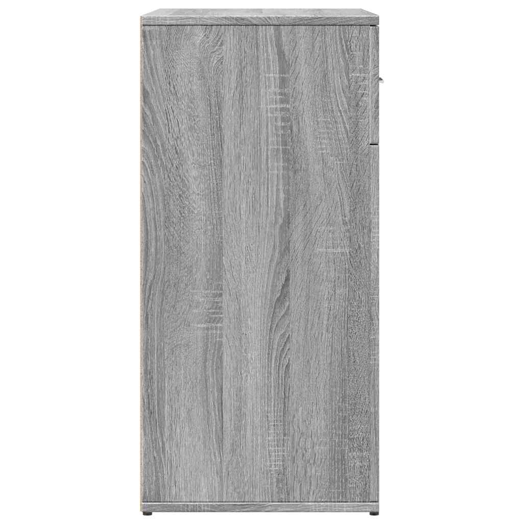 skænke 2 stk. 79x38x80 cm konstrueret træ grå sonoma-eg