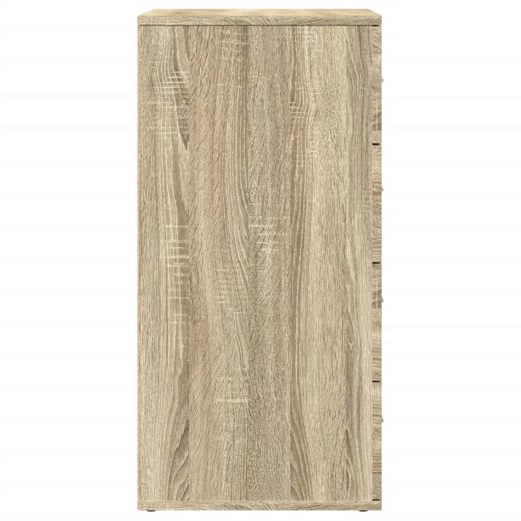 kommoder 2 stk. 60x39x80 cm konstrueret træ sonoma-eg