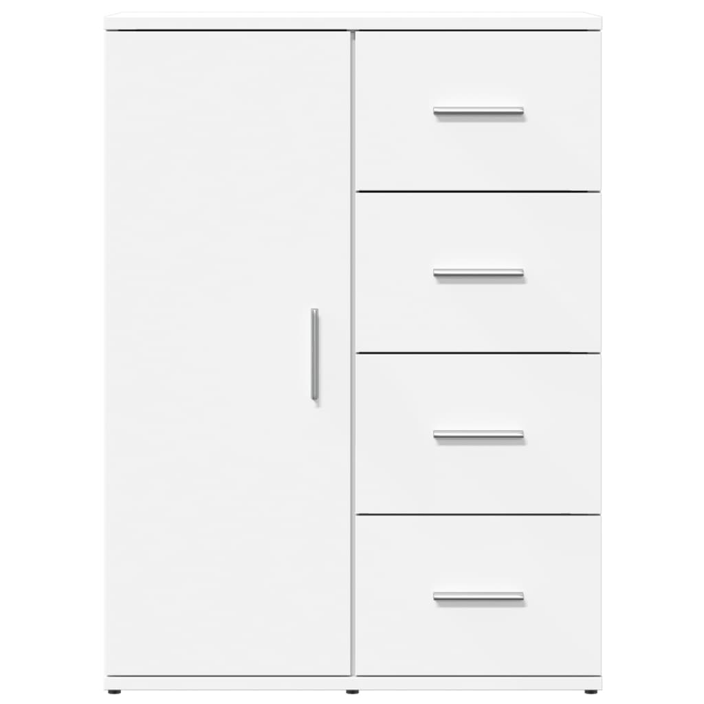 kommoder 2 stk. 59x39x80 cm konstrueret træ hvid