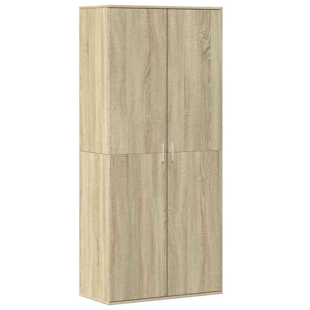skoskab 80x39x178 cm konstrueret træ sonoma-eg
