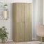 skoskab 80x39x178 cm konstrueret træ sonoma-eg