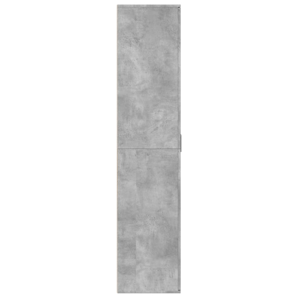 skoskab 80x39x178 cm konstrueret træ betongrå