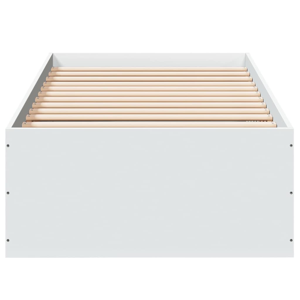 sengeramme 75x190 cm konstrueret træ hvid