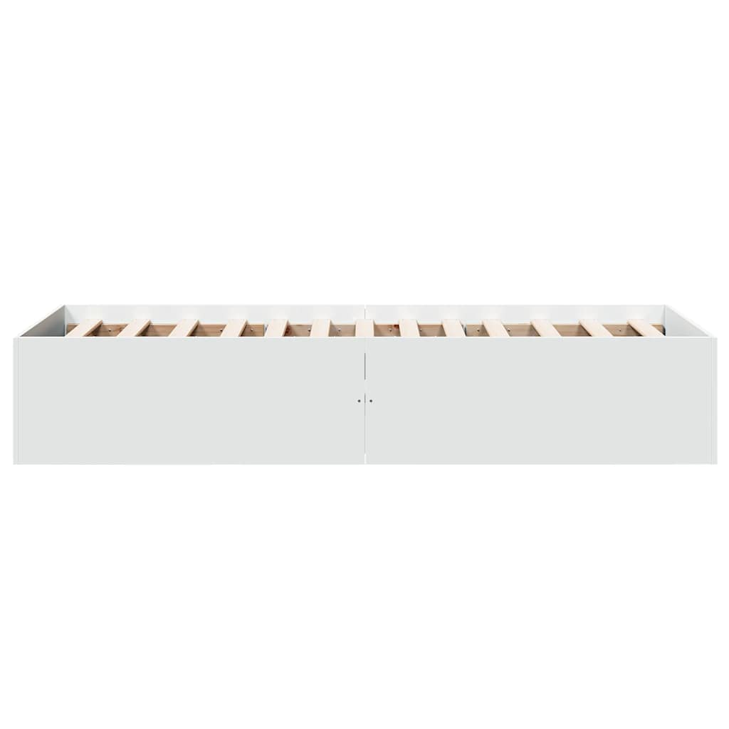 sengeramme 75x190 cm konstrueret træ hvid
