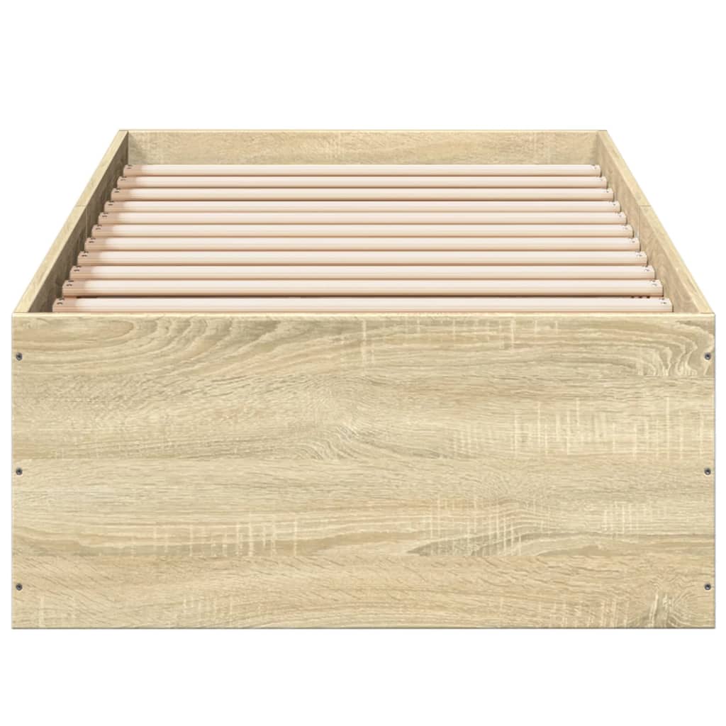 sengeramme 75x190 cm uden madras konstrueret træ sonoma-eg