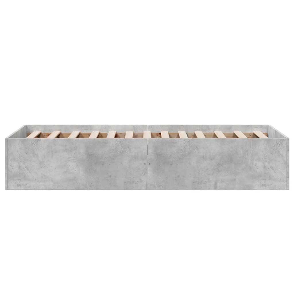 sengeramme 75x190 cm konstrueret træ betongrå