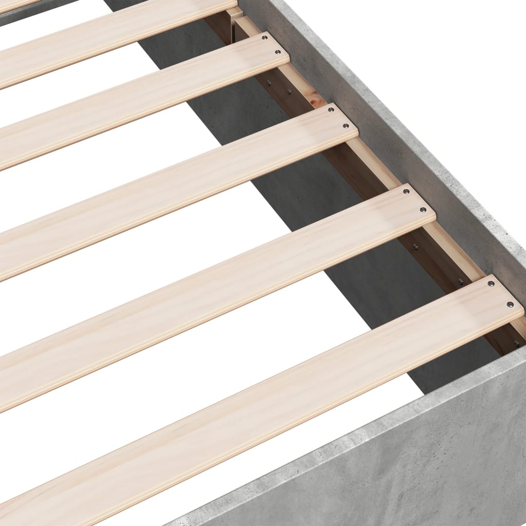 sengeramme 75x190 cm konstrueret træ betongrå