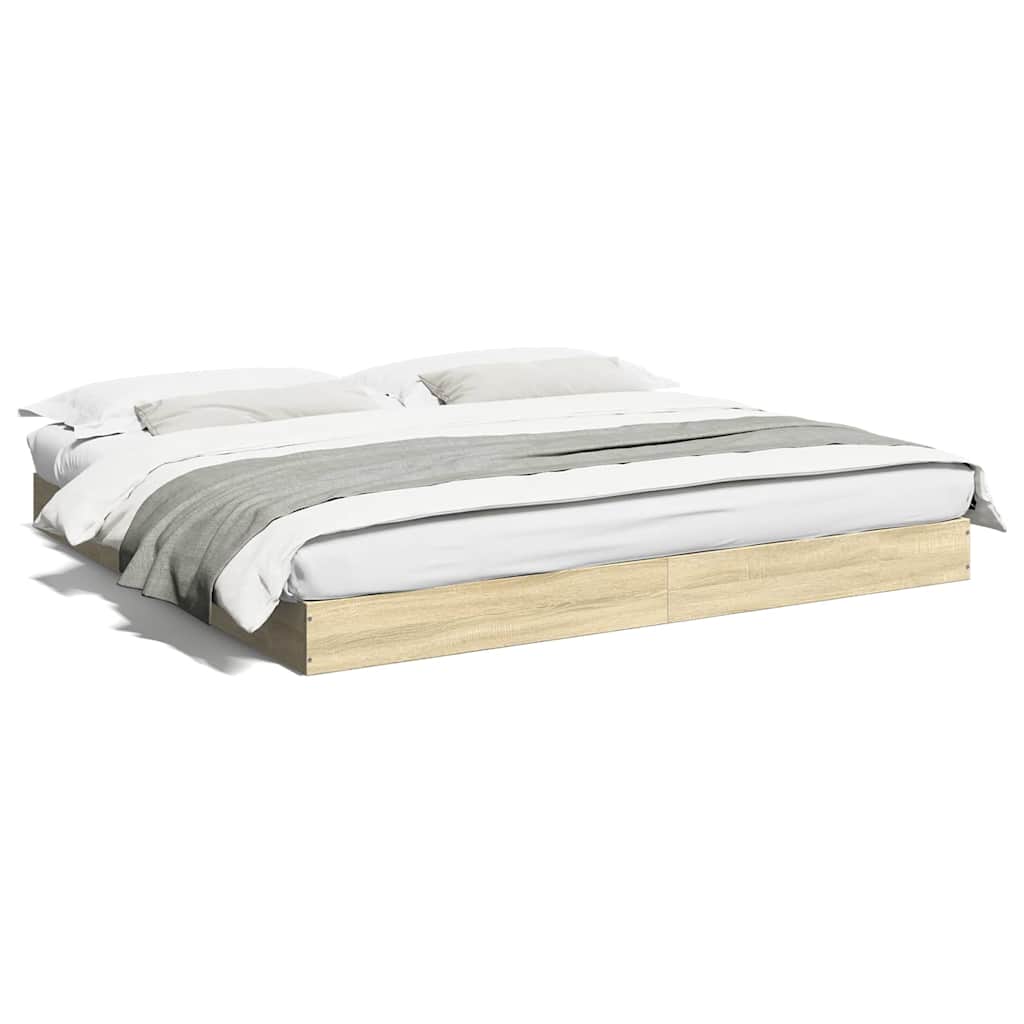 sengestel uden madras 180x200 cm konstrueret træ sonoma-eg