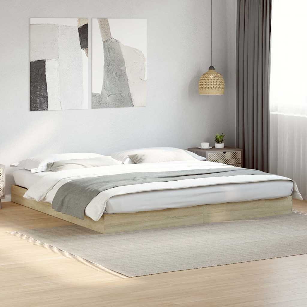 sengestel uden madras 180x200 cm konstrueret træ sonoma-eg