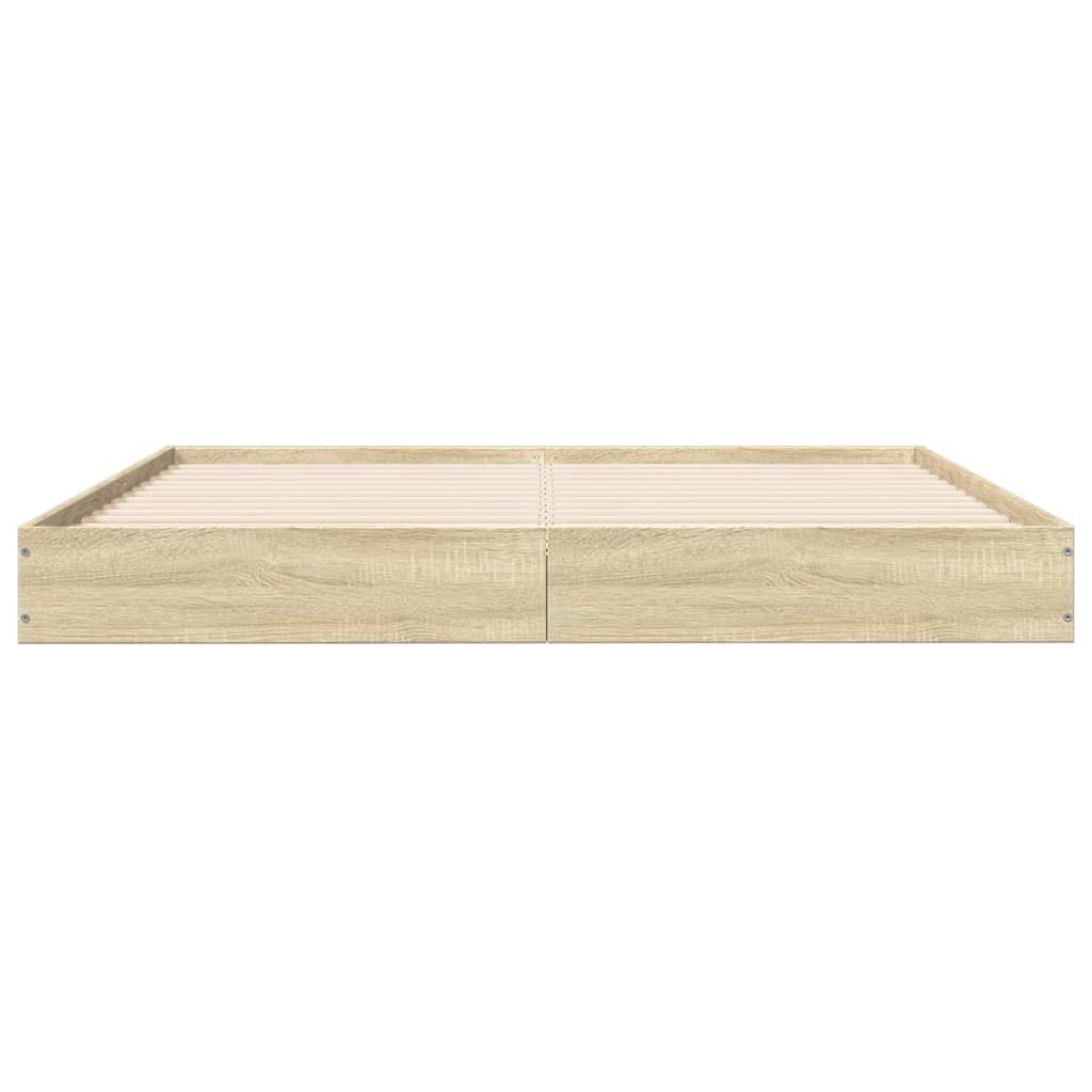 sengeramme 160x200 cm uden madras konstrueret træ sonoma-eg