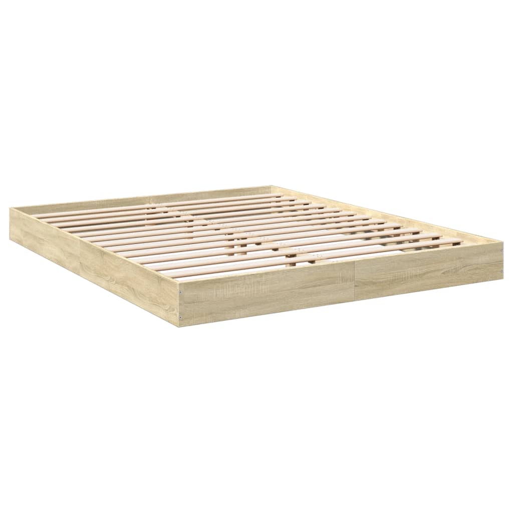 sengeramme 160x200 cm uden madras konstrueret træ sonoma-eg