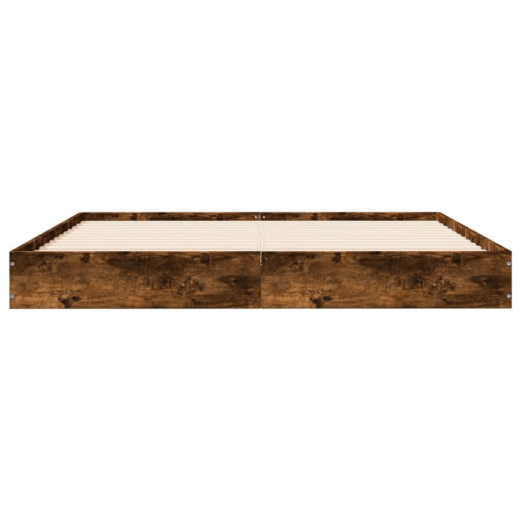 sengeramme uden madras 160x200 cm konstrueret træ røget eg