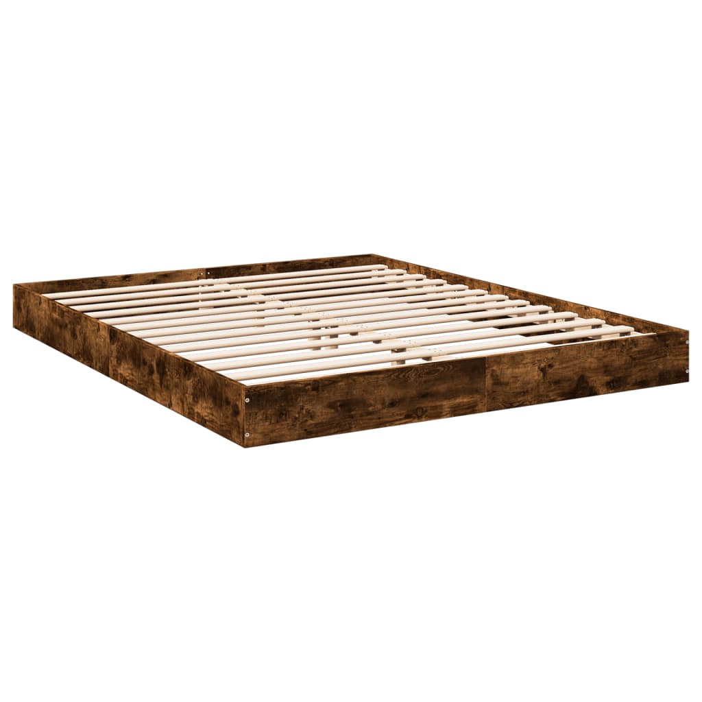 sengeramme uden madras 160x200 cm konstrueret træ røget eg
