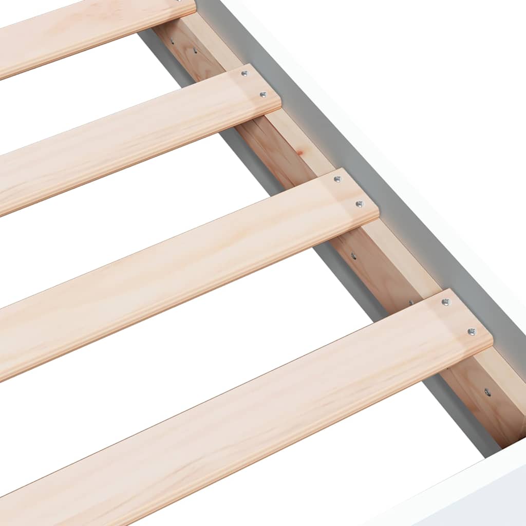 sengestel 150x200 cm konstrueret træ hvid
