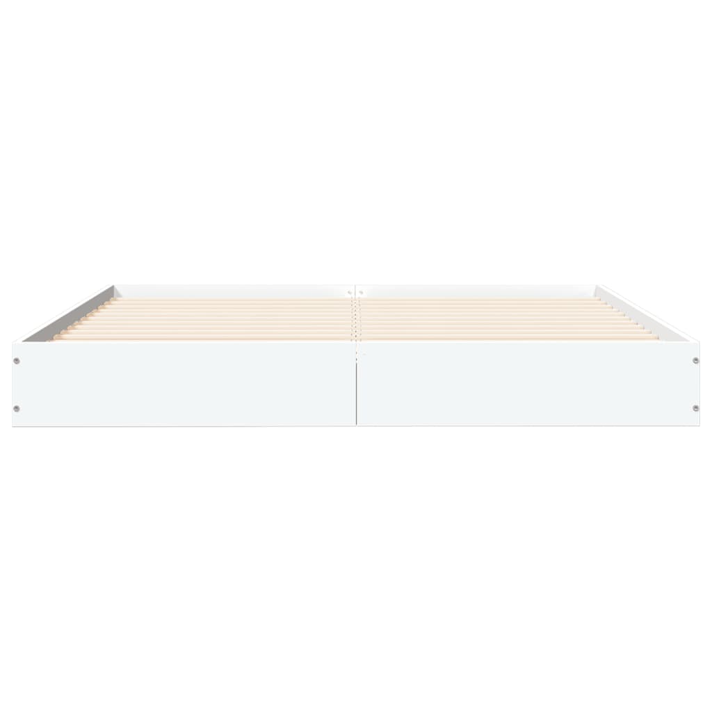 sengestel 140x200 cm konstrueret træ hvid