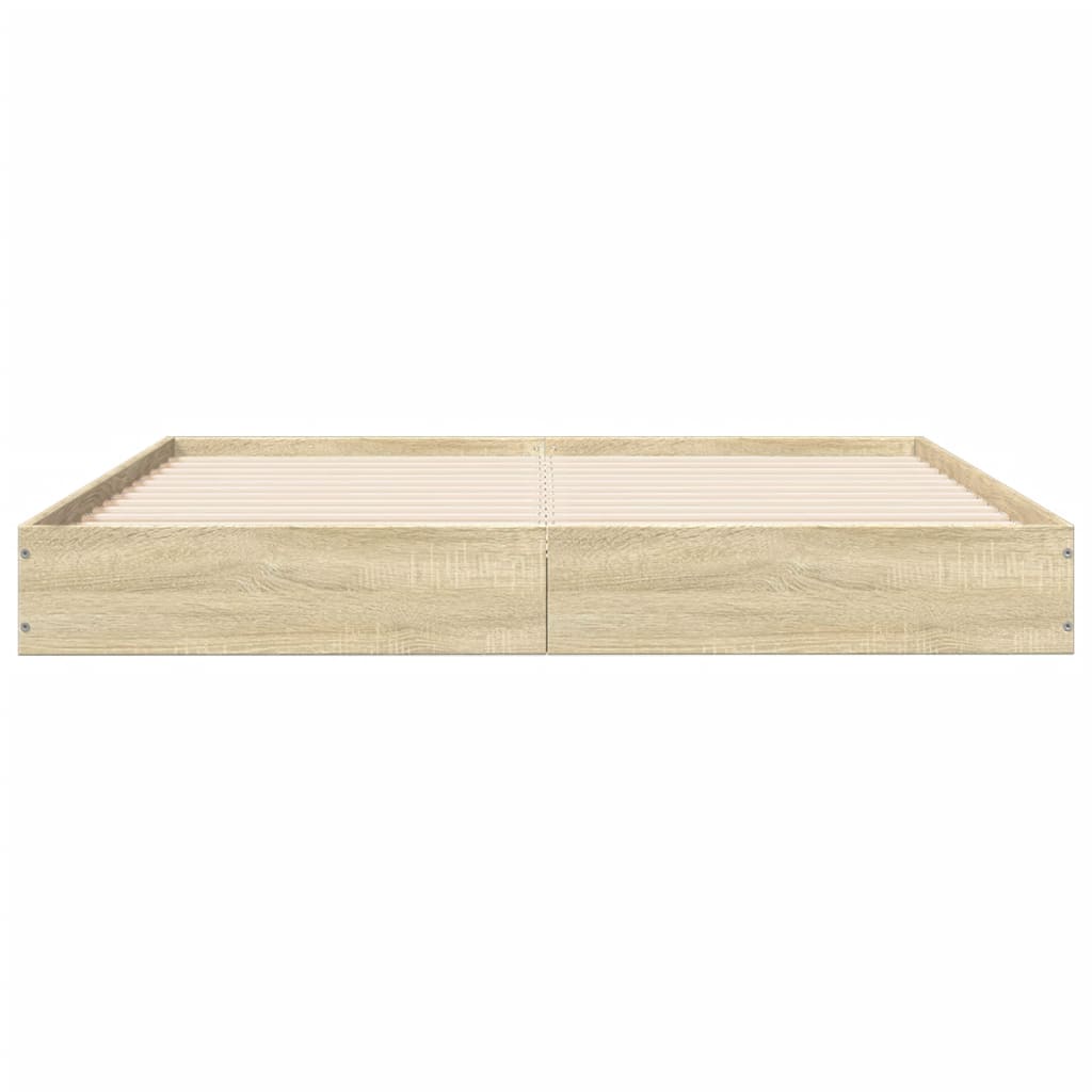 sengeramme 140x200 cm uden madras konstrueret træ sonoma-eg