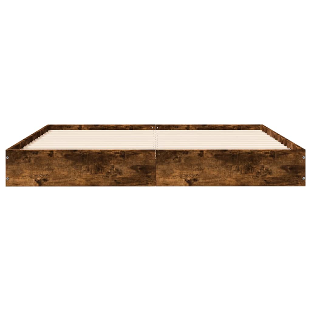 sengeramme 140x200 cm uden madras konstrueret træ røget eg