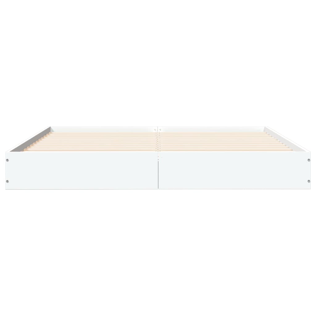sengestel 135x190 cm konstrueret træ hvid