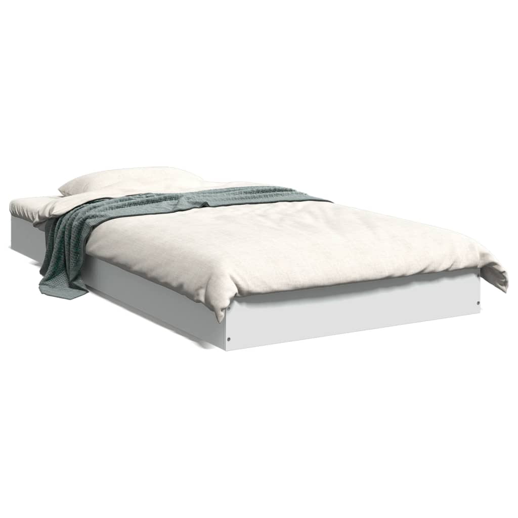 sengeramme 90x190 cm konstrueret træ hvid