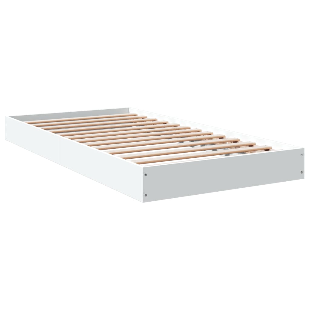 sengeramme 90x190 cm konstrueret træ hvid