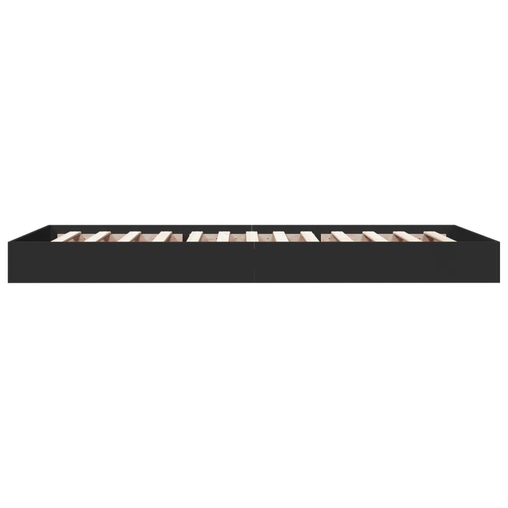 sengeramme 75x190 cm konstrueret træ sort