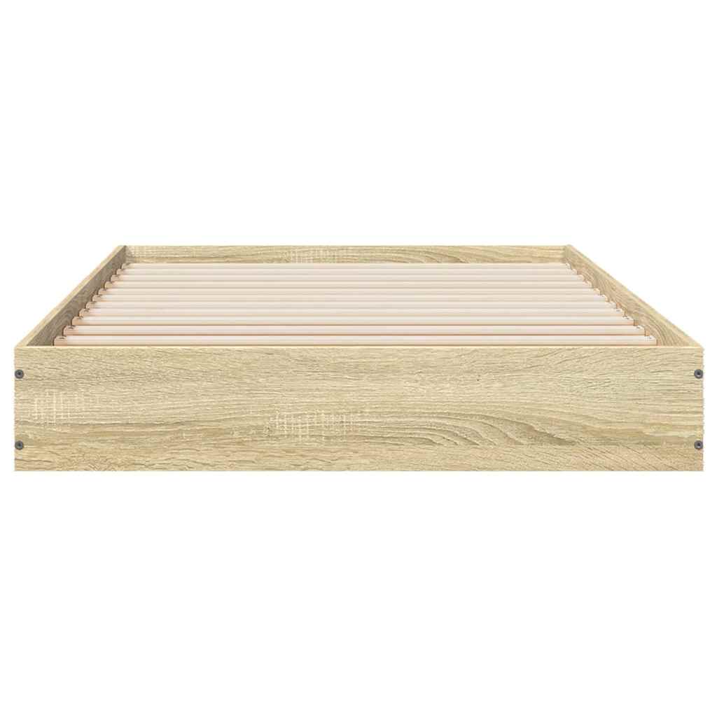 sengeramme 75x190 cm uden madras konstrueret træ sonoma-eg
