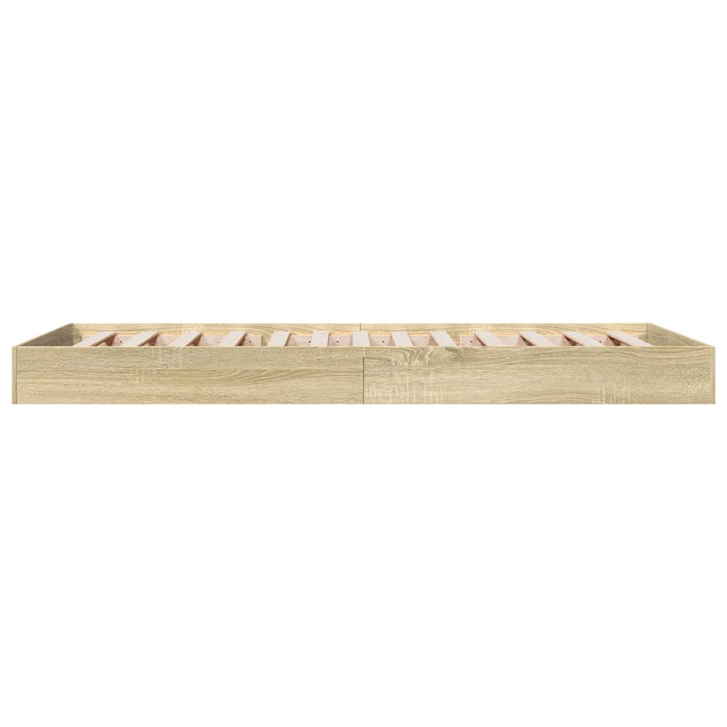 sengeramme 75x190 cm uden madras konstrueret træ sonoma-eg