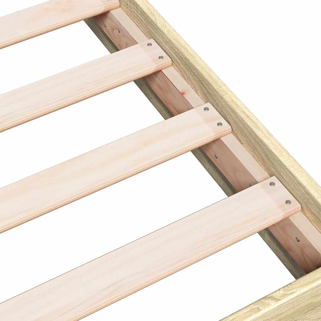 sengeramme 75x190 cm uden madras konstrueret træ sonoma-eg