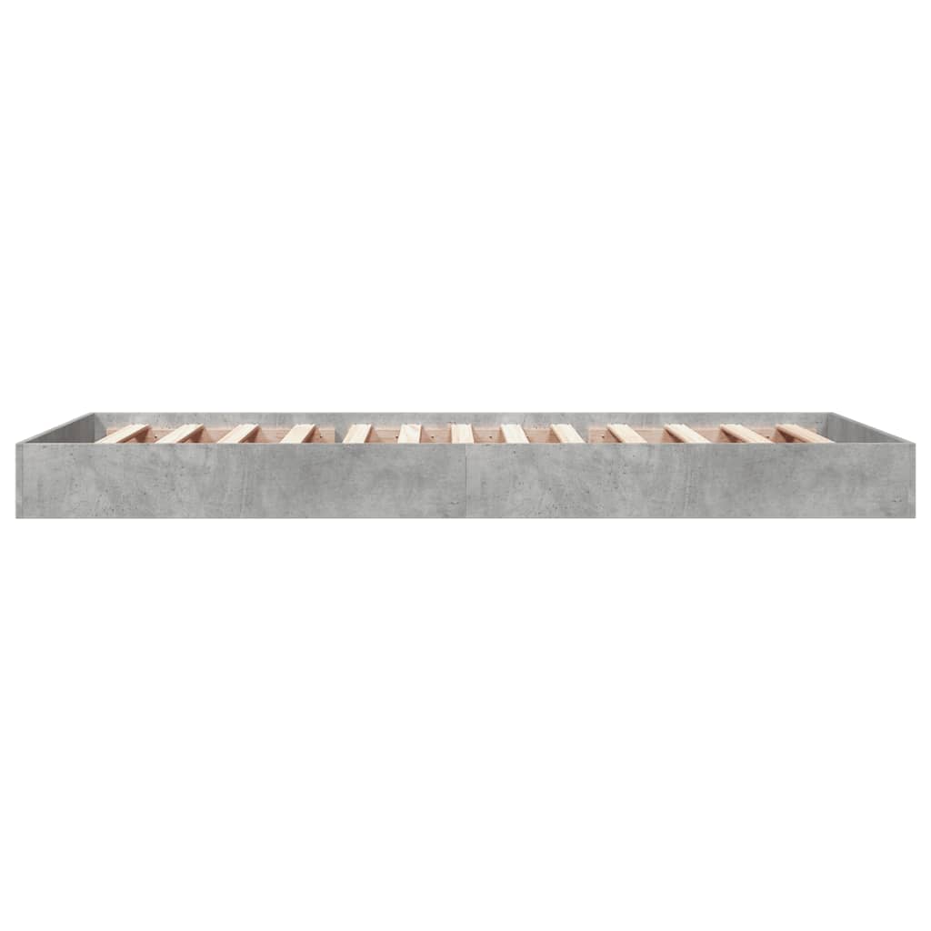 sengeramme 75x190 cm konstrueret træ betongrå