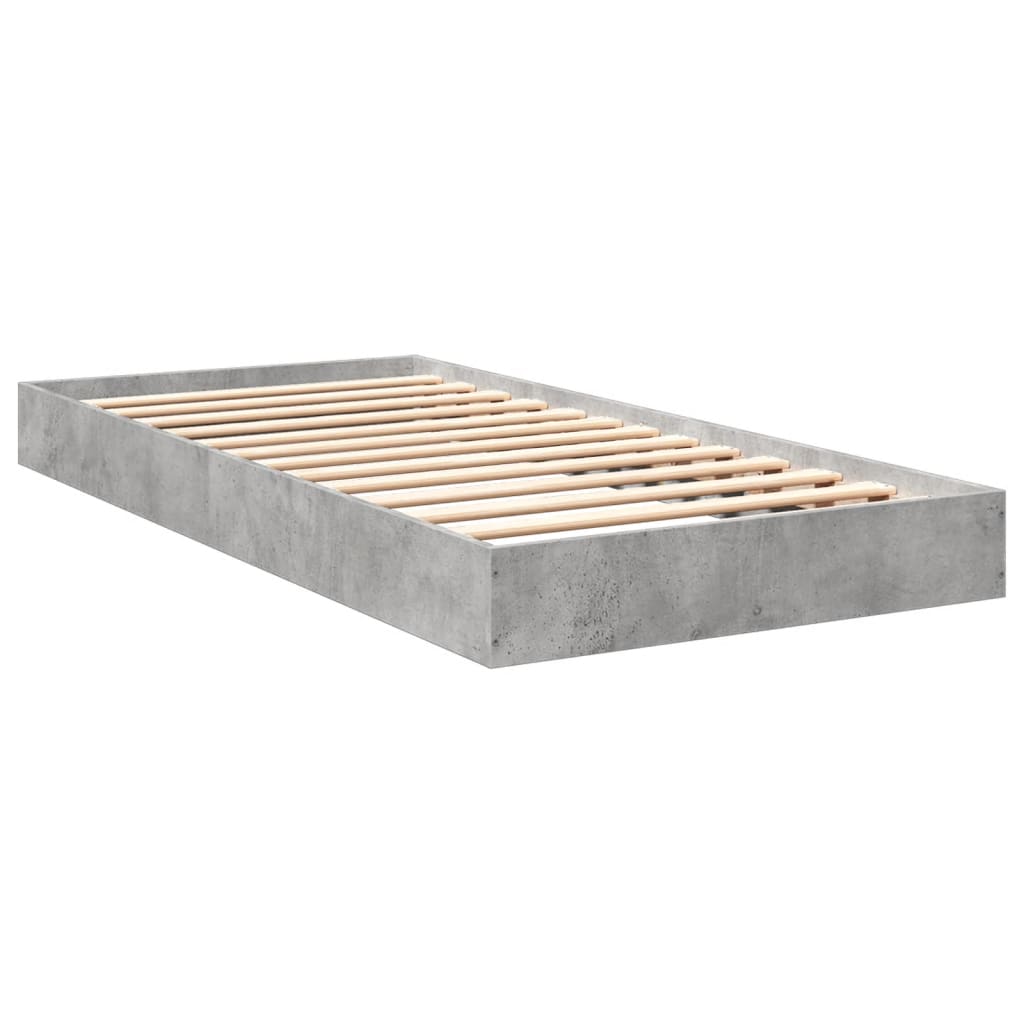 sengeramme 75x190 cm konstrueret træ betongrå
