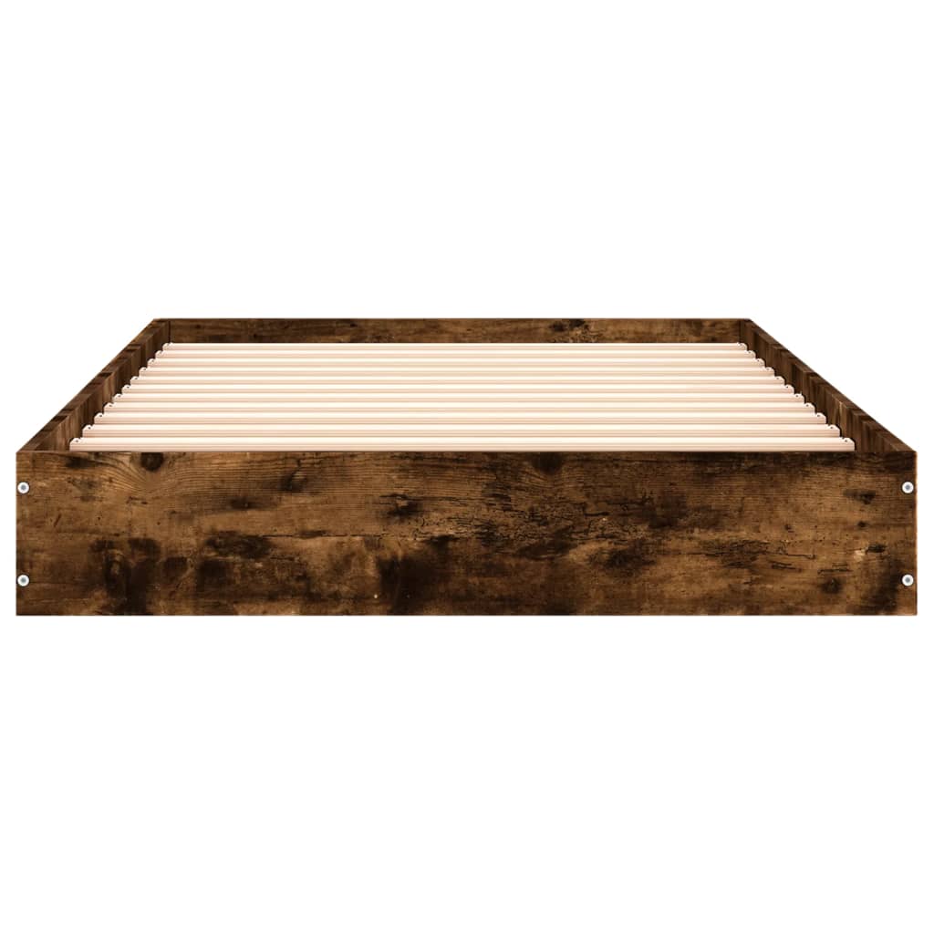 sengeramme 75x190 cm uden madras konstrueret træ røget eg