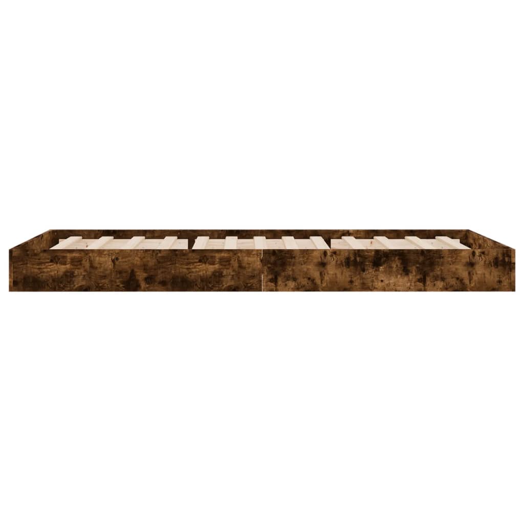 sengeramme 75x190 cm uden madras konstrueret træ røget eg