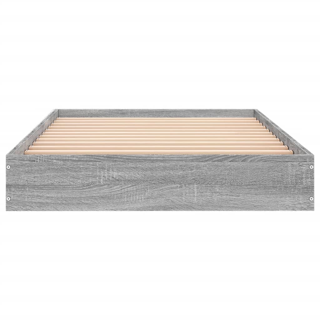 sengeramme 75x190 cm konstrueret træ grå sonoma-eg