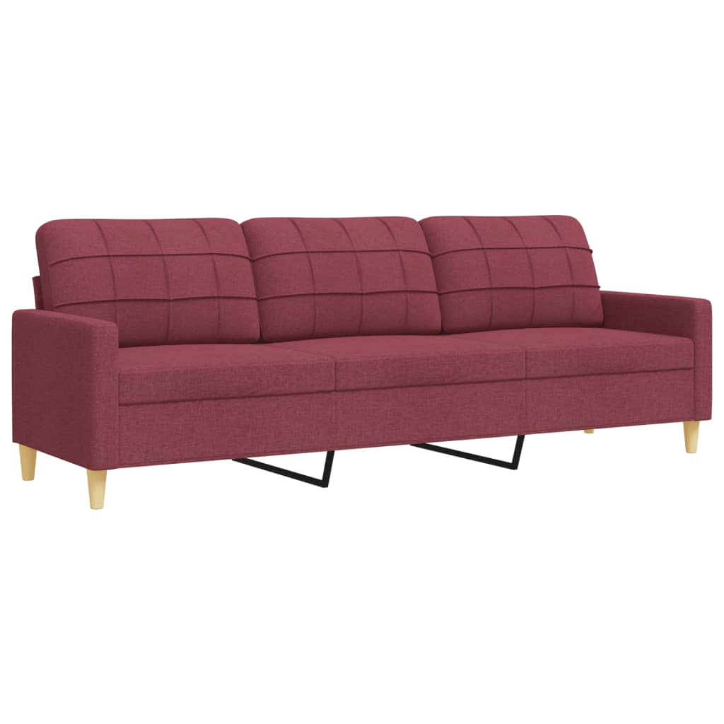 sofasæt 2 dele stof vinrød