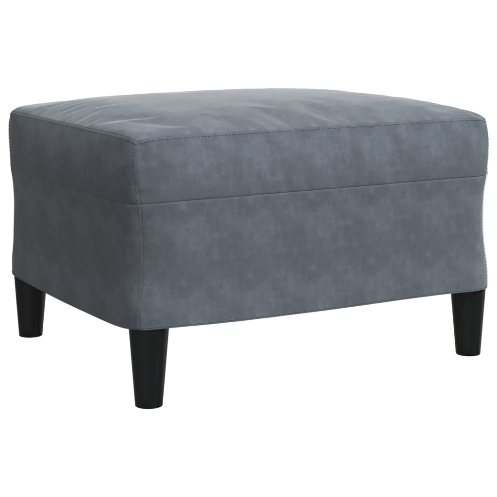 sofasæt 4 dele med hynder velour mørkegrå